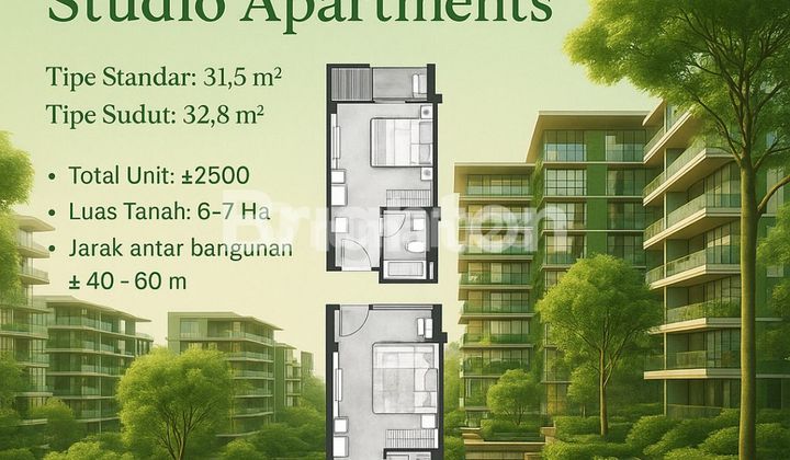 JUAL CEPAT! 2 Unit Studio Gandeng di Landmark Residence Bandung – Lokasi Premium Tengah Kota