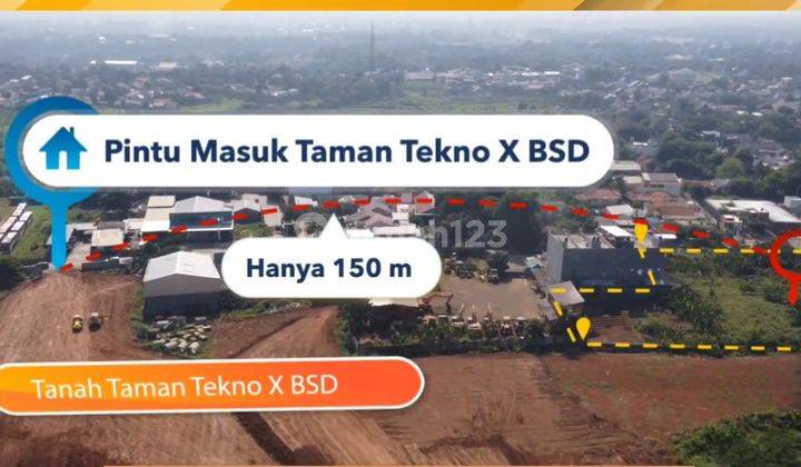 Tnah di BSD Lekong Kulin 6200 m SHM Lebar Muka 90 M 2