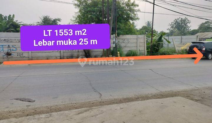 Lahan Kotak Siap Pakai 1553 M2 Jalan Raya Cisauk 1
