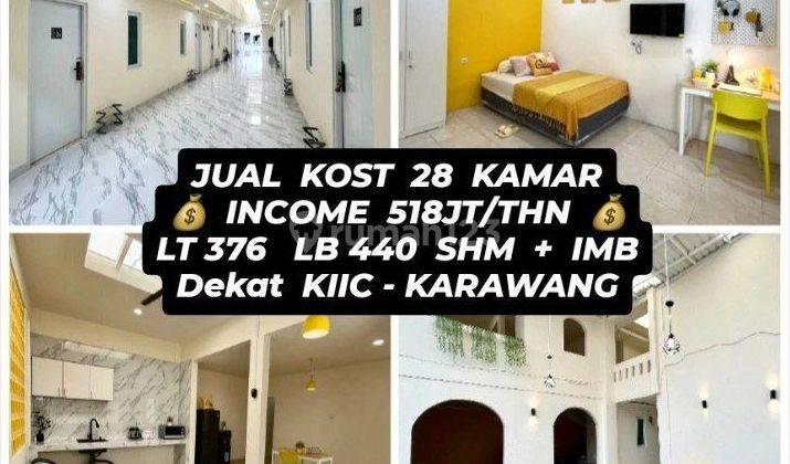 Dijual Cepat Kost-Kostan Dekat KIIC Karawang LB.440m2 Harga Nego 1