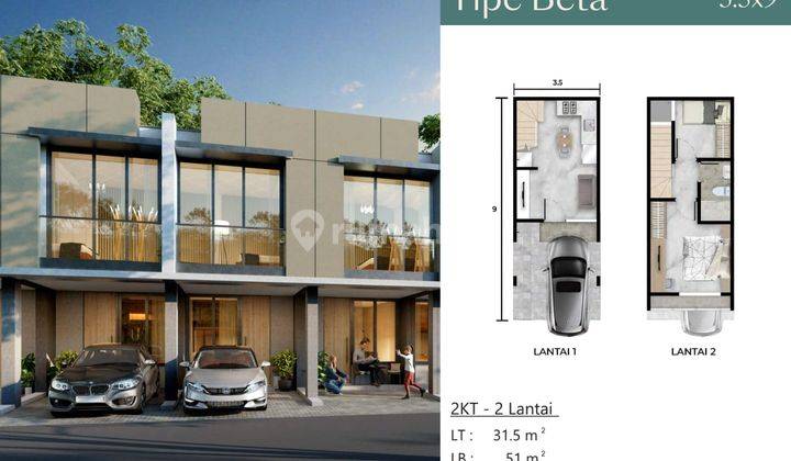 Rumah Uk 3,5x9 Cluster Montana Type Beta Casa Pasadena Pik 2 1