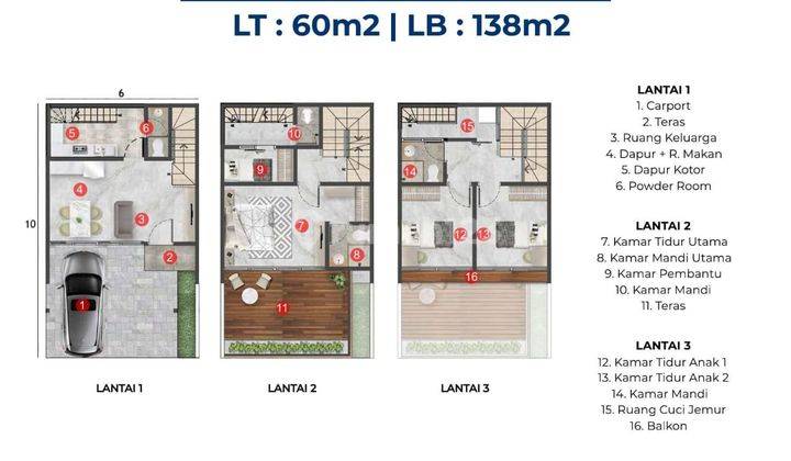 Rumah Osaka Residence Pik 2 Type Hana 6x10 3 Lantai Furnished 2