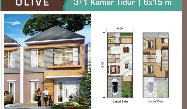 Rumah Symphony Golf Island Uk 6X15 2LT Bisa Sewa, Jakarta Utara 1