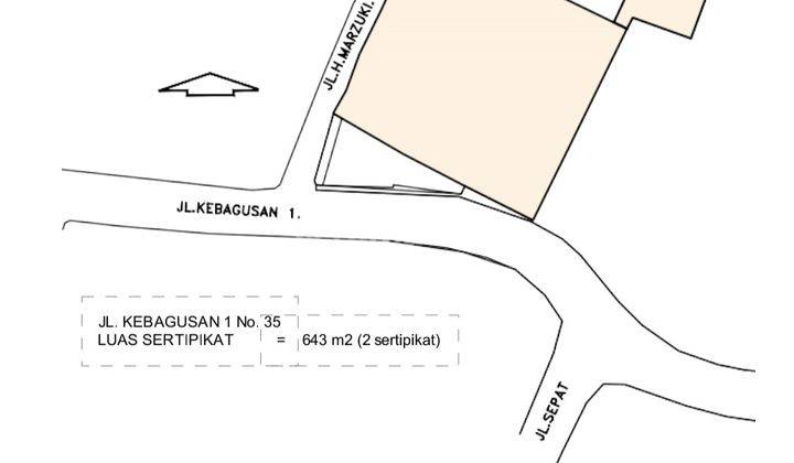 Tanah Kosong Luas 643 m2 di Pasar Minggu, Jaksel 1