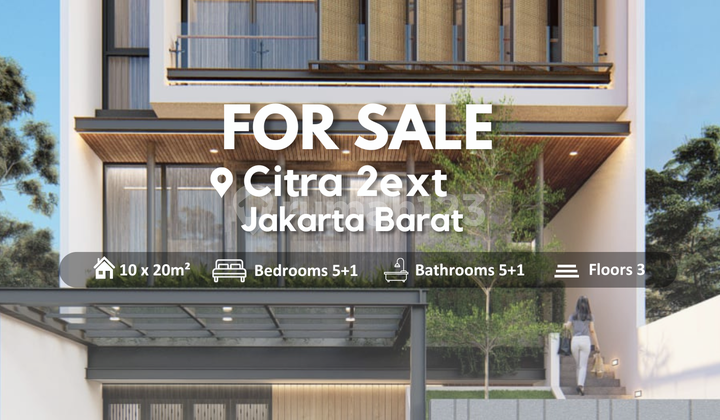 Dijual Rumah di Citra 2ext Jakarta Barat  BU 3lt Mewah TURUN HARGA!!! UK 10 x 20mtr Hanya 5,750M 1