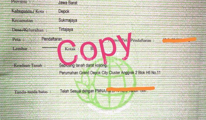 Tanah 200 M2 Cluster Anggrek 2 Grand Depok City 6