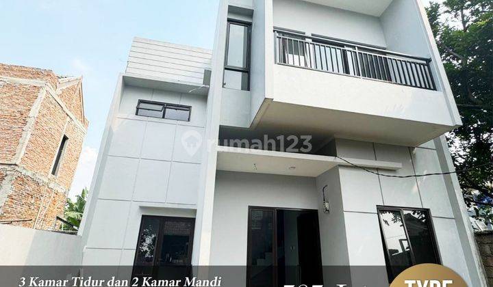 Rumah Konsep Scandinavian Pinggir Jalan Raya Cilodong Depok  1