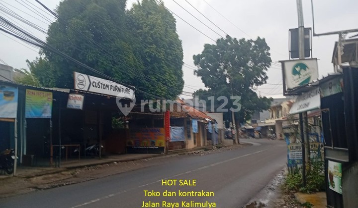 Toko dan Kontrakan Pinggir Jalan Raya Kalimulya Depok