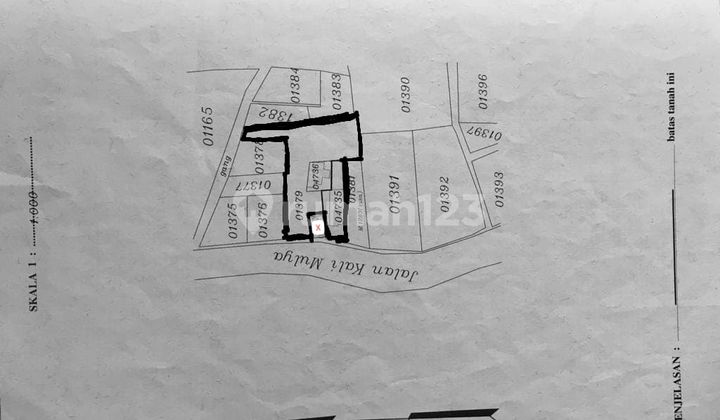 Cheap land 800 m2 by Kalimulya Main Road, Depok.