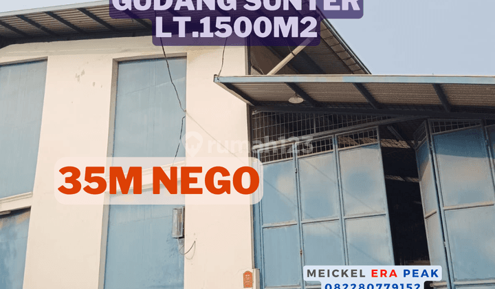 Nego Sampai Deal Dijual Gudang Sunter, Lt.1500m2, 4 Lantai 1