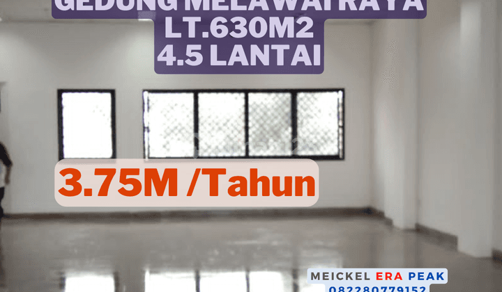 Lokasi Startegis Dijual Gedung Melawai Raya, Lt.630m2, 4.5Lantai 1