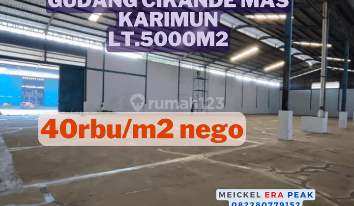 Lokasi Strategis Disewa Gudang Cikande Mas Karimun, Lt.500m2 1