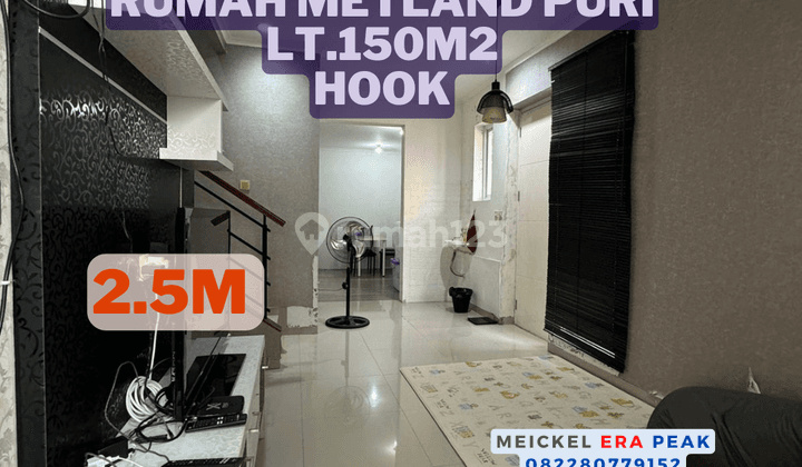 Harus Terjual Dijual Rumah Metland Puri, Lt.150m2, 2 Lantai, Hoek 1