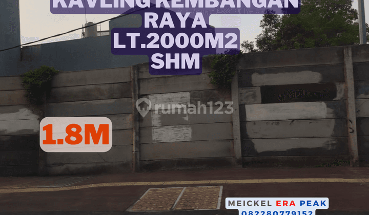 Lokasi Strategis Disewa Kavling Kembangan Raya, Lt. 2000m2, SHM 1