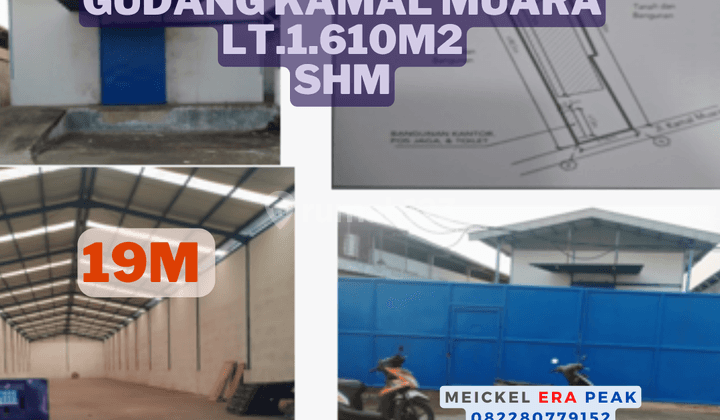 Lokasi Startegis Dijual Gudang di Kamal Muara, Lt. 1.610m2, SHM 1