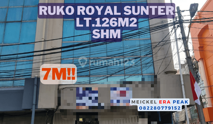 Lokasi Strategis Dijual Ruko Royal Sunter, Lt.126m2, SHM 1