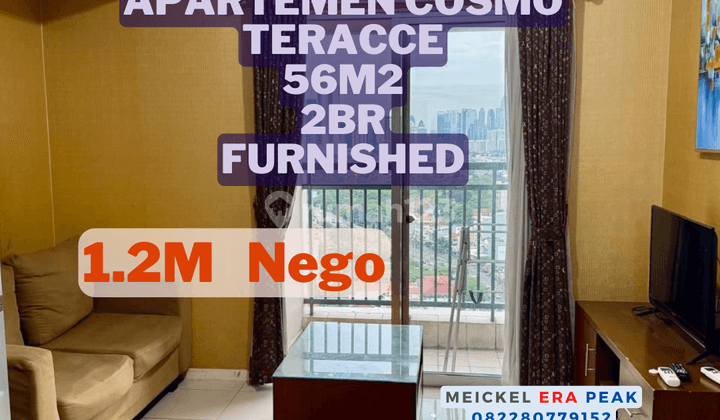 Best Price Dijual Apartemen Cosmo Teracce, 56m2, 2br, Furnished 1