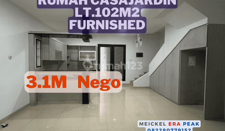 Best Price Dijual Rumah Casajardin, Lt.102m2, Furnished 1