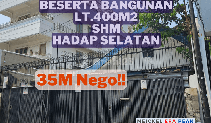 Dijual Tanah Alaydrus Beserta Bangunan, Lt. 400m2, Shm, Hadap Selatan 1