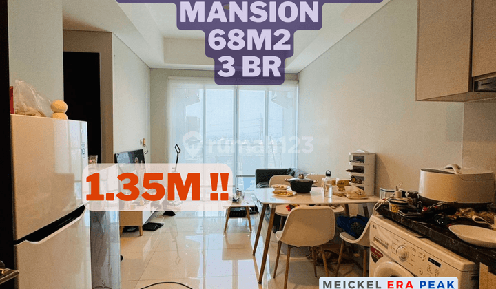 Dijual Apartemen Puri Mansion, 3br, 68m2 1