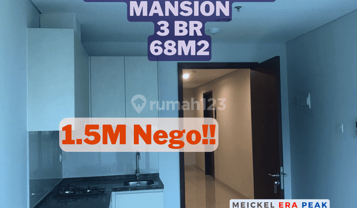 Dijual Apartemen Puri Mansion, 3br, 68m2 1