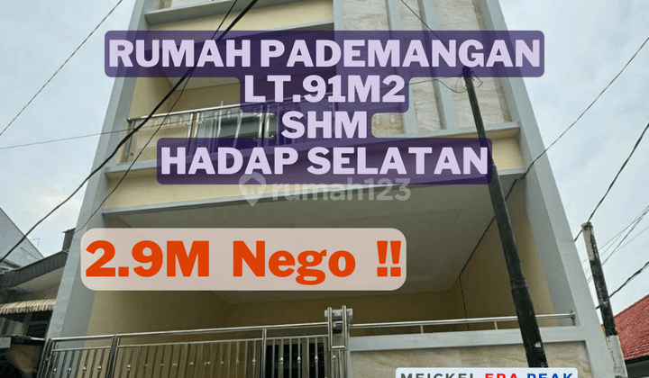 Dijual Rumah di Pademangan, Lt.91m2, SHM Bisa Kpr  1