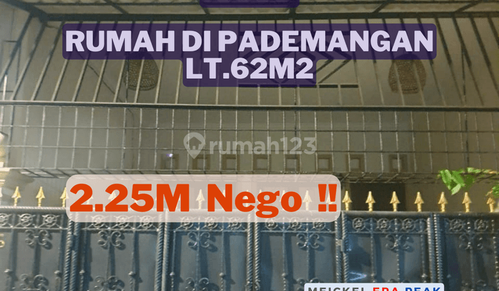 Dijual Rumah di Pademangan, Lt.62m2, Nego Sampai Deal  1