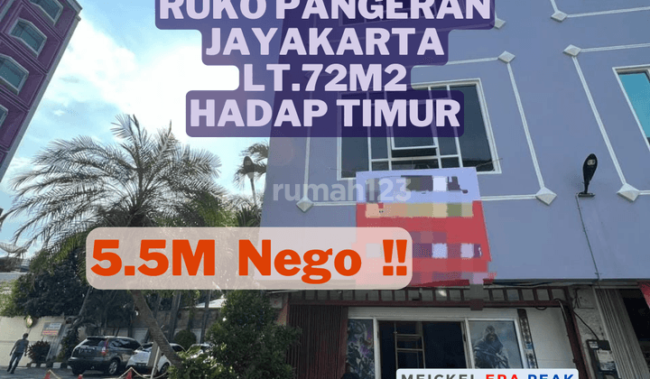 Dijual Ruko di Pangeran Jayakarta, Lt.72m2, Hadap Timur Selatan, Lokasi Startegis 1