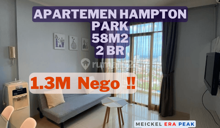 Dijual Apartemen Hampton Park, 58m2, Furnished, Lokasi Startegis 1