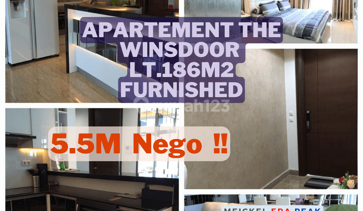 Dijual Apartemen The Winsdoor, Lt.186m2, 5BR, Furnished Lokasi Strategis 1