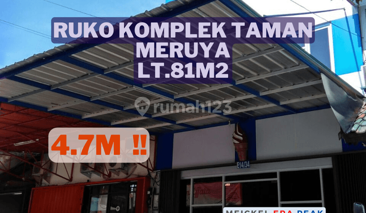 Dijual Ruko Komplek Taman Meruya, Lt.81m2, Lokasi Strategis 1