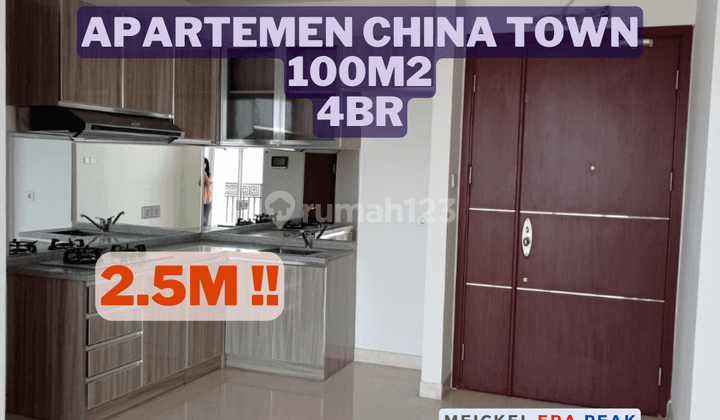 DIJUAL Apartement China Town, 100m2, 3BR 1