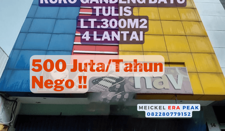 DISEWA Ruko Gandeng Jalan Batu Tulis Raya, Lt.300m2, 4 Lantai 1