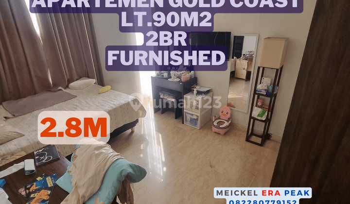 Best Price Dijual Apartemen Gold Coast, 90m2, 2BR, Furnished 1