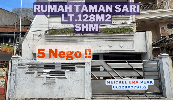 BISA KPR!! DIJUAL Rumah di Taman Sari, Lt.128m2, SHM 1