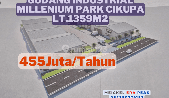 Lokasi Strategis Disewa Gudang Industrial Millenium Park Cikupa, Lt.1359m2 1