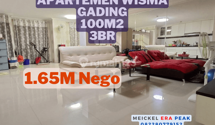 Best Price Dijual Apartemen Wisma Gading, 100m2, City View 1