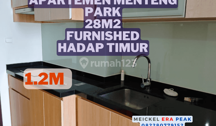 Best Price Dijual Apartemen Menteng Park, 28m2, Furnished, Hadap Timur 1