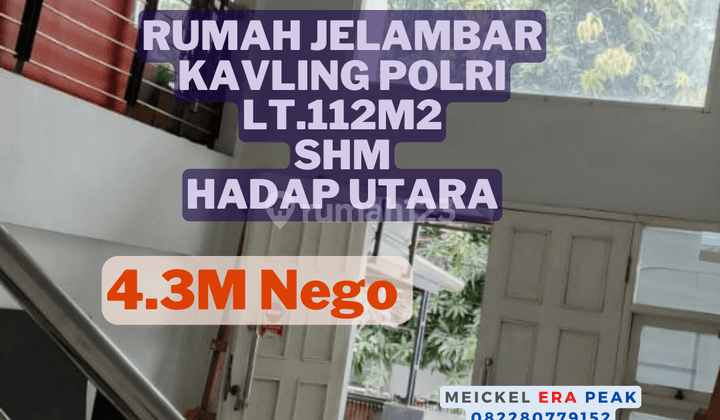 Harus Terjual Dijual Rumah Jelambar Kavling Polri, Lt.112m2, Shm, Hadap Utara 1