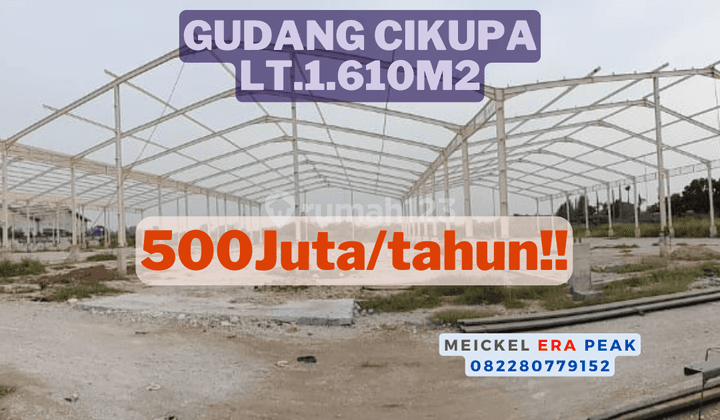 Lokasi Startegis Disewa Gudang Cikupa, Lt.1.610m2 1