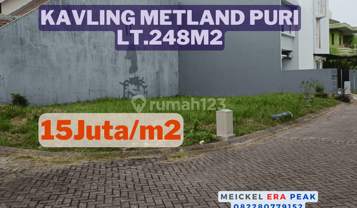 Harus Terjual Dijual Kavling Metland Puri, Lt,248m2 1