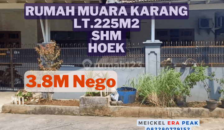 Bisa Kpr Dijual Rumah Muara Karang, Lt.225m2, Shm, Hoek 1