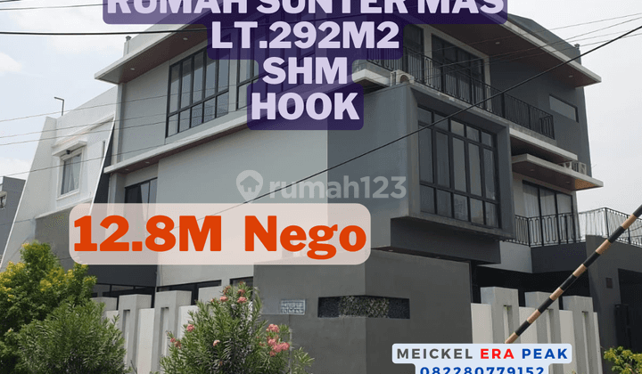 Best Price Dijual Rumah Sunter Mas, Lt.292m2, Shm, Hook 1