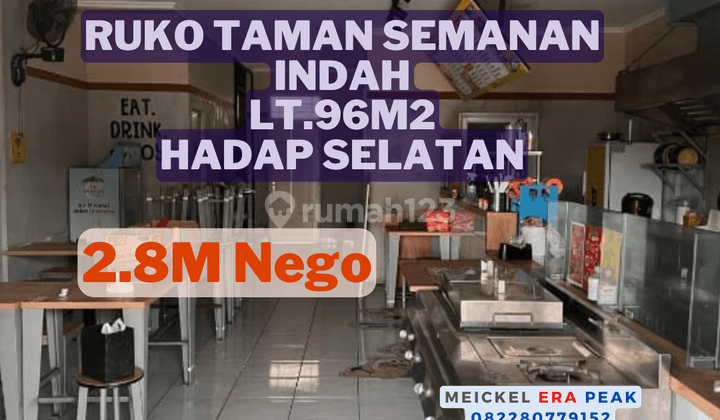 Lokasi Strategis Dijual Ruko Taman Semanan Indah, Lt.96m2, Hadap Selatan 1