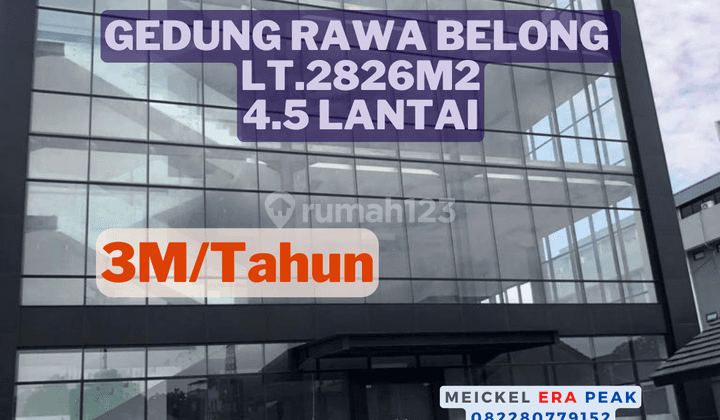 Lokasi Strategis Disewa Gedung Kantor Rawa Belong, Lt.2826m2, 4.5 Lantai 1