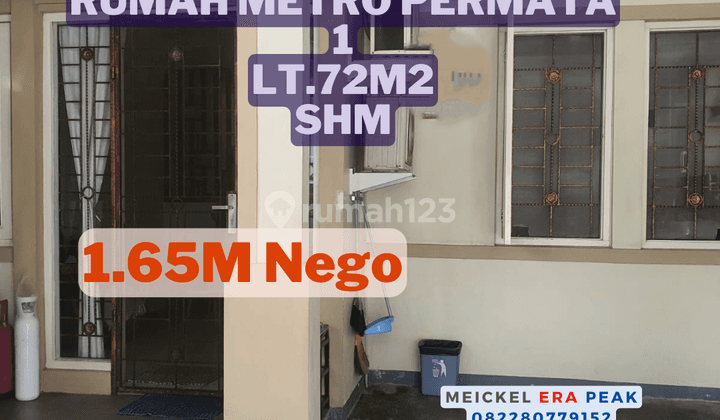 Bisa Kpr Dijual Rumah Metro Permata 1, Lt.200m2, Shm, Hadap Timur 1