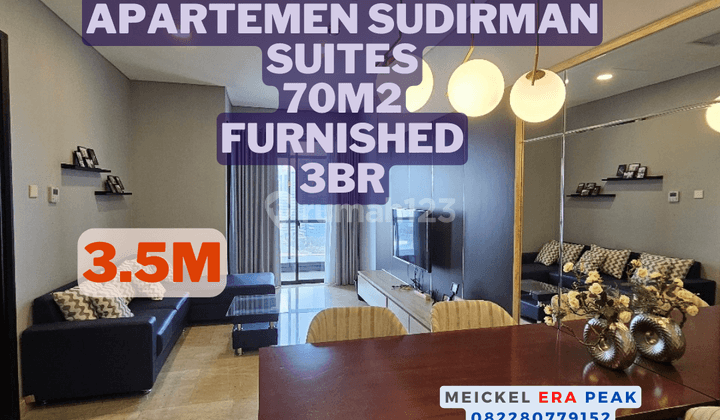 Lokasi Strstegis Dijual Apartemen Sudirman Suites, 70m2, 3BR, Furnished 1