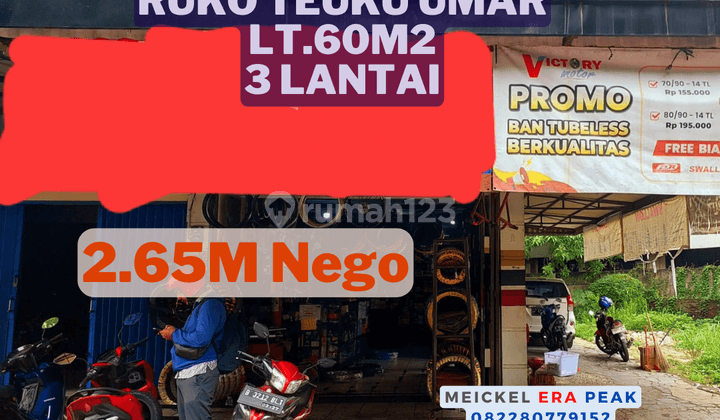 Lokasi Strategis Dijual Ruko Teuku Umar, Lt.60m2, 3 Lantai 1