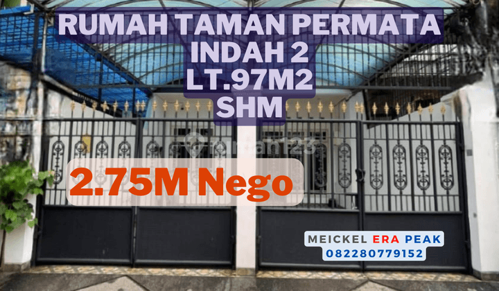 Dijual Rumah Taman Permata Indah 2, Lt.97m2, Shm, Hadap Selatan 1