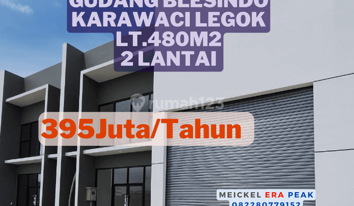 Lokasi Startegis Dijual Gudang Blesindo, Lt.480m2, 2 Lantai 1